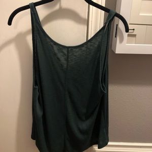 Free People dark green tank top